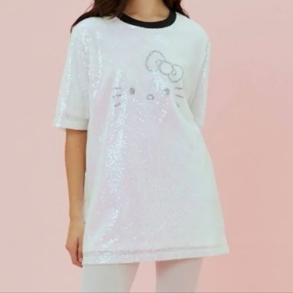 Hello KITTY FOREVER 21 SEQUINED LINED Tunic TOP